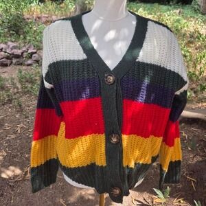 Target Newbury Kustom Colorful Striped Knit Cardigan
